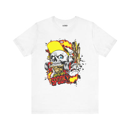 "Let's Get Spooky" Skater Skull T-Shirt