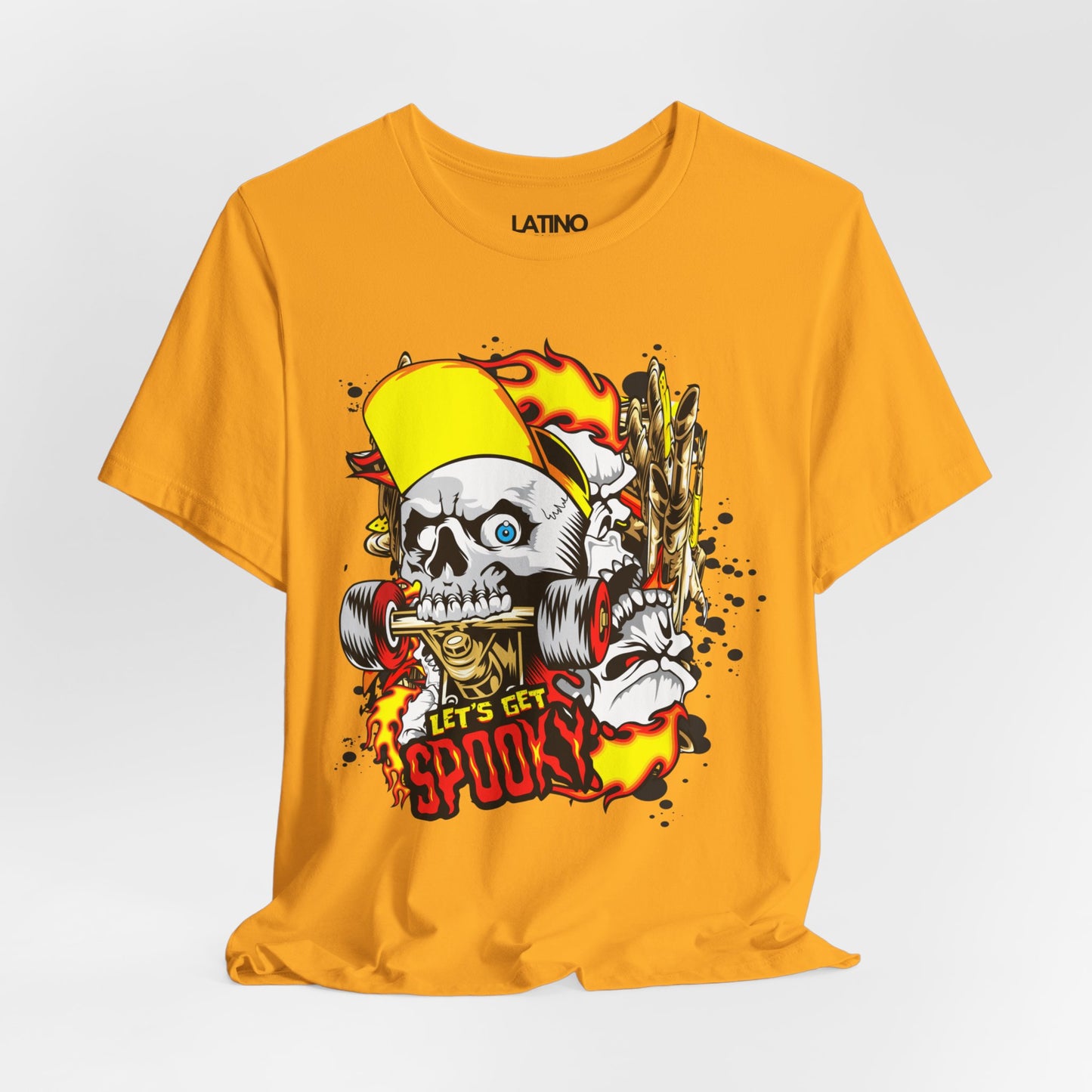 "Let's Get Spooky" Skater Skull T-Shirt