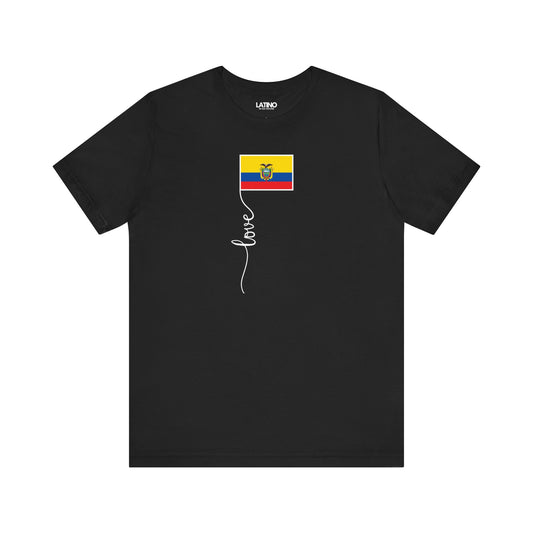 "Ecuador Flag Love Script" T-Shirt