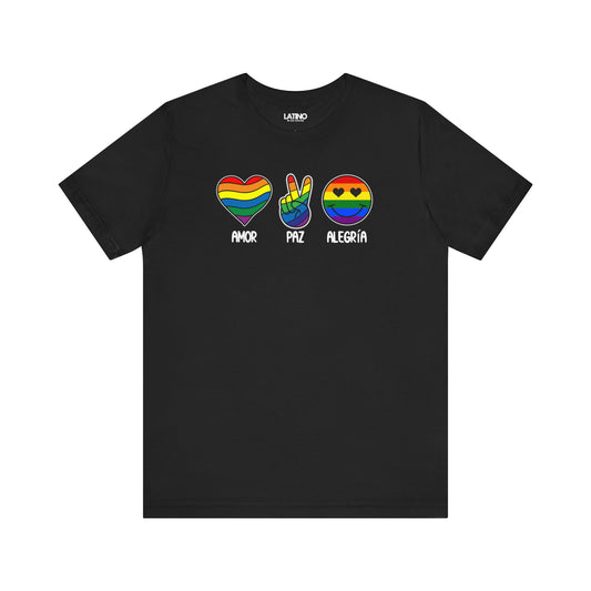 Amor Paz Alegría Pride T-Shirt