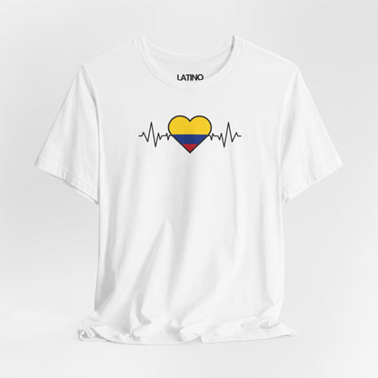 "Colombia Heart Flag with Life-Line" T-Shirt