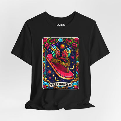 "The Chancla Tarot Card" T-Shirt