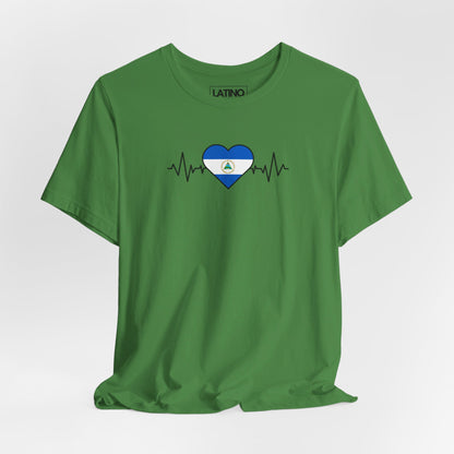 Nicaragua Flag with Life-Line T-Shirt