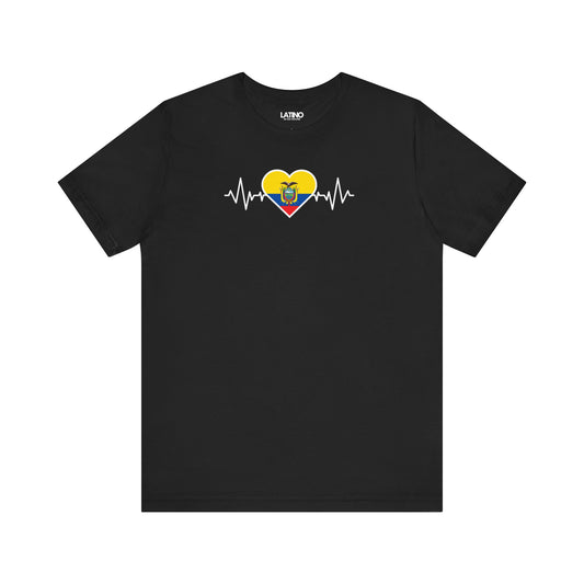 Ecuador Heart Flag Life-Line T-Shirt