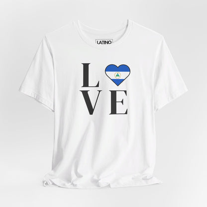 “LOVE” Heart Nicaragua Flag T-Shirt