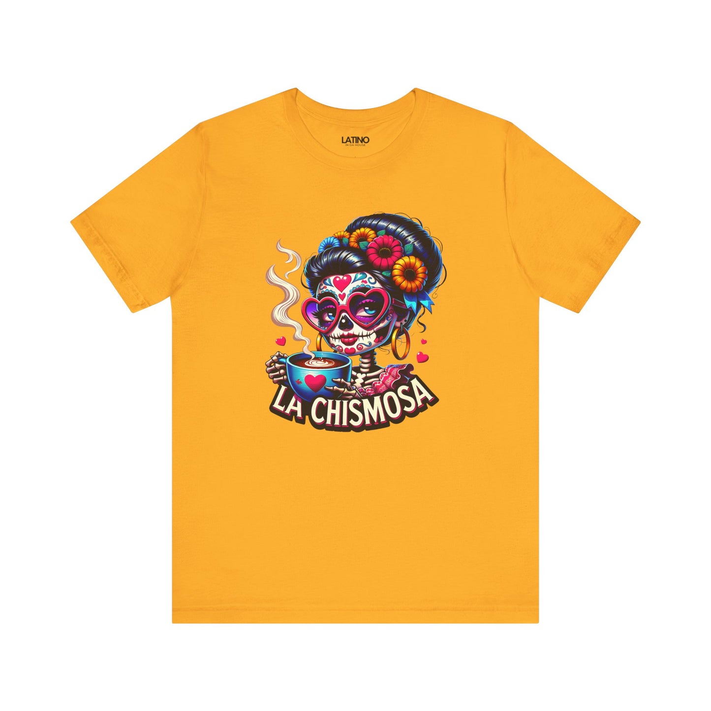 "La Chismosa Skull and Cafecito" T-Shirt