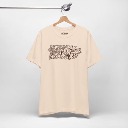 “Puerto Rico” Floral Map T-Shirt | Boricua Tee