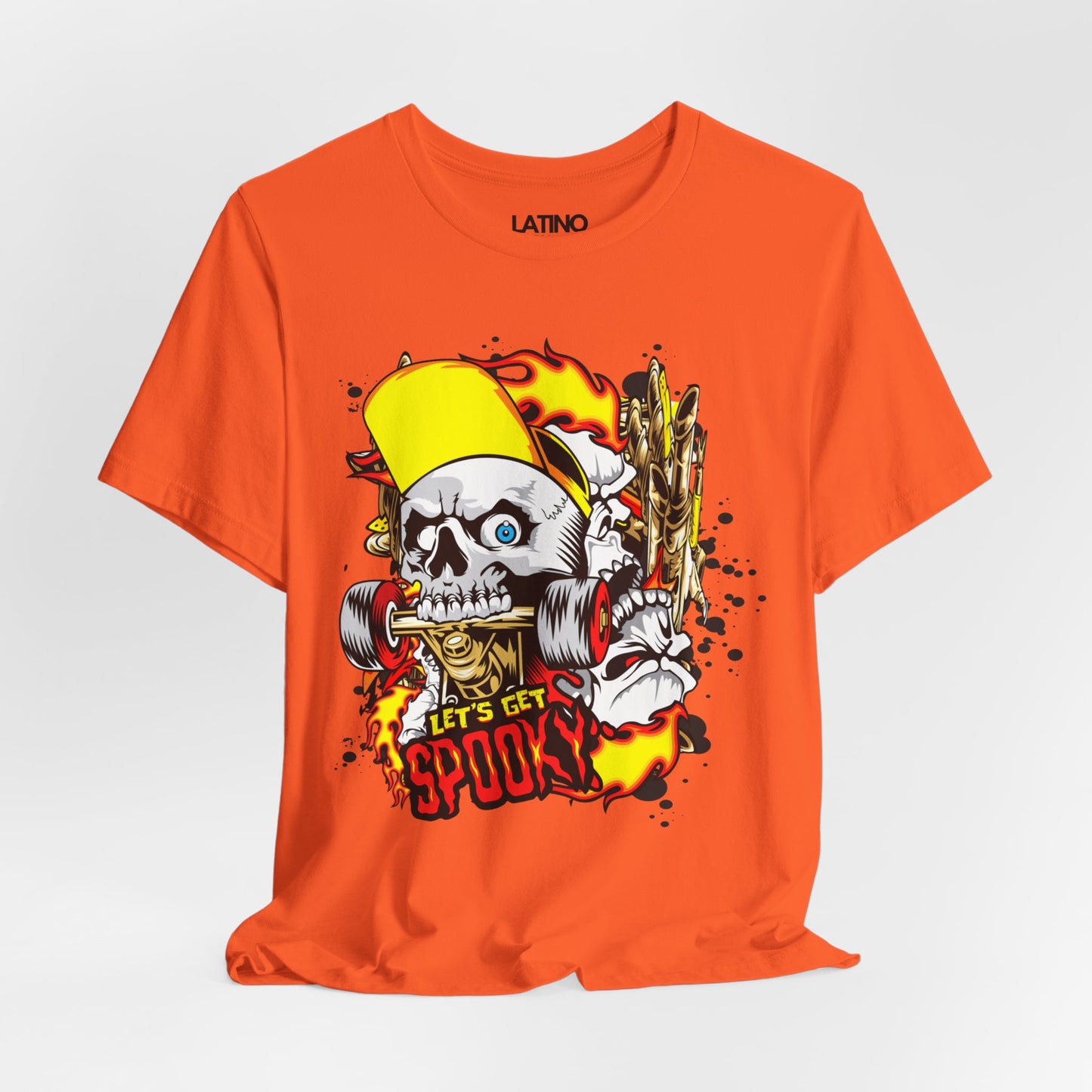 "Let's Get Spooky" Skater Skull T-Shirt