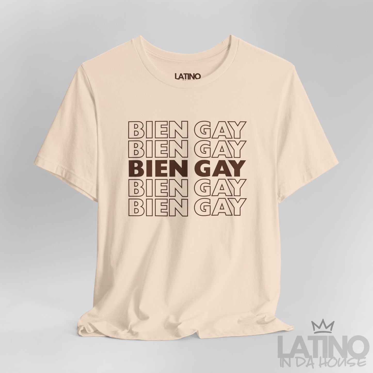 “BIEN GAY” Repetition T-Shirt | Latino Pride