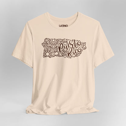 “Puerto Rico” Floral Map T-Shirt | Boricua Tee