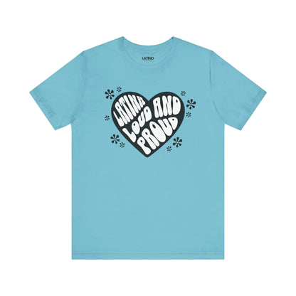 "Latina Loud and Proud" Retro Heart T-Shirt