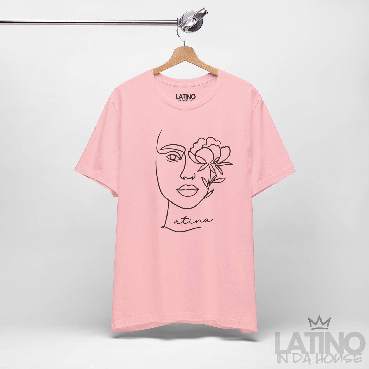 "Latina" Flower Line Art T-Shirt | Latina Tee