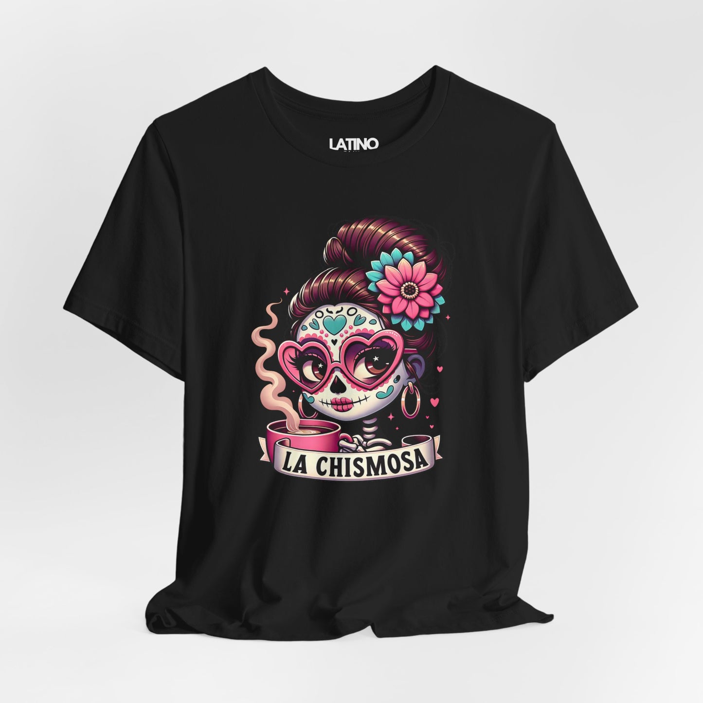 "La Chismosa Skull Y Cafecito" T-Shirt