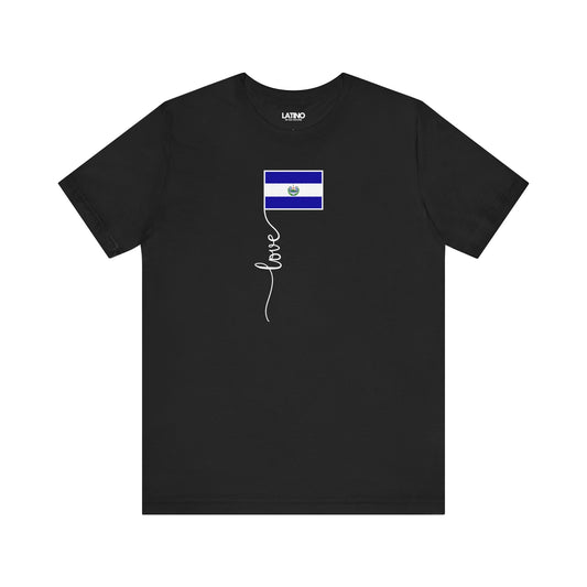 "El Salvador Flag Love Script" T-Shirt