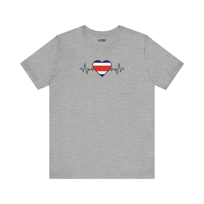 "Costa Rica Flag with Life-Line" T-Shirt