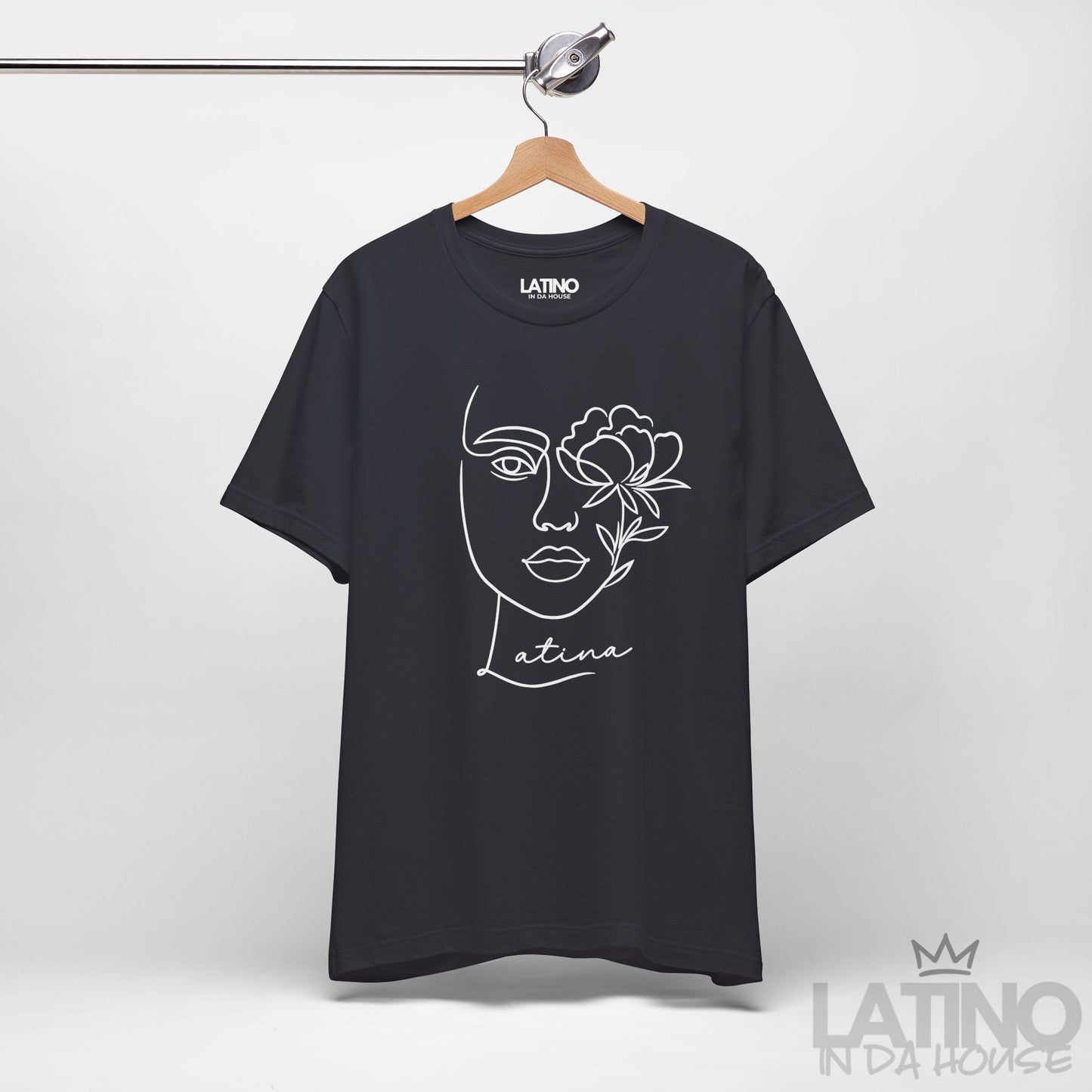"Latina" Flower Line Art T-Shirt | Latina Tee