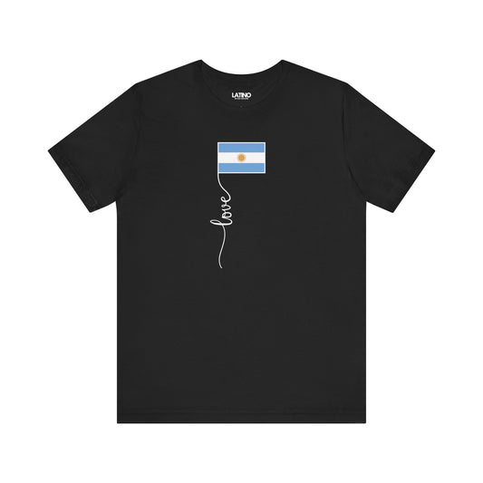 "Argentina Flag Love Script" T-Shirt