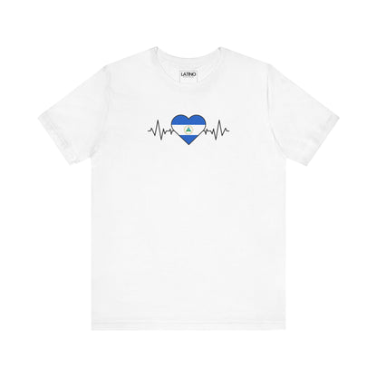 Nicaragua Flag with Life-Line T-Shirt