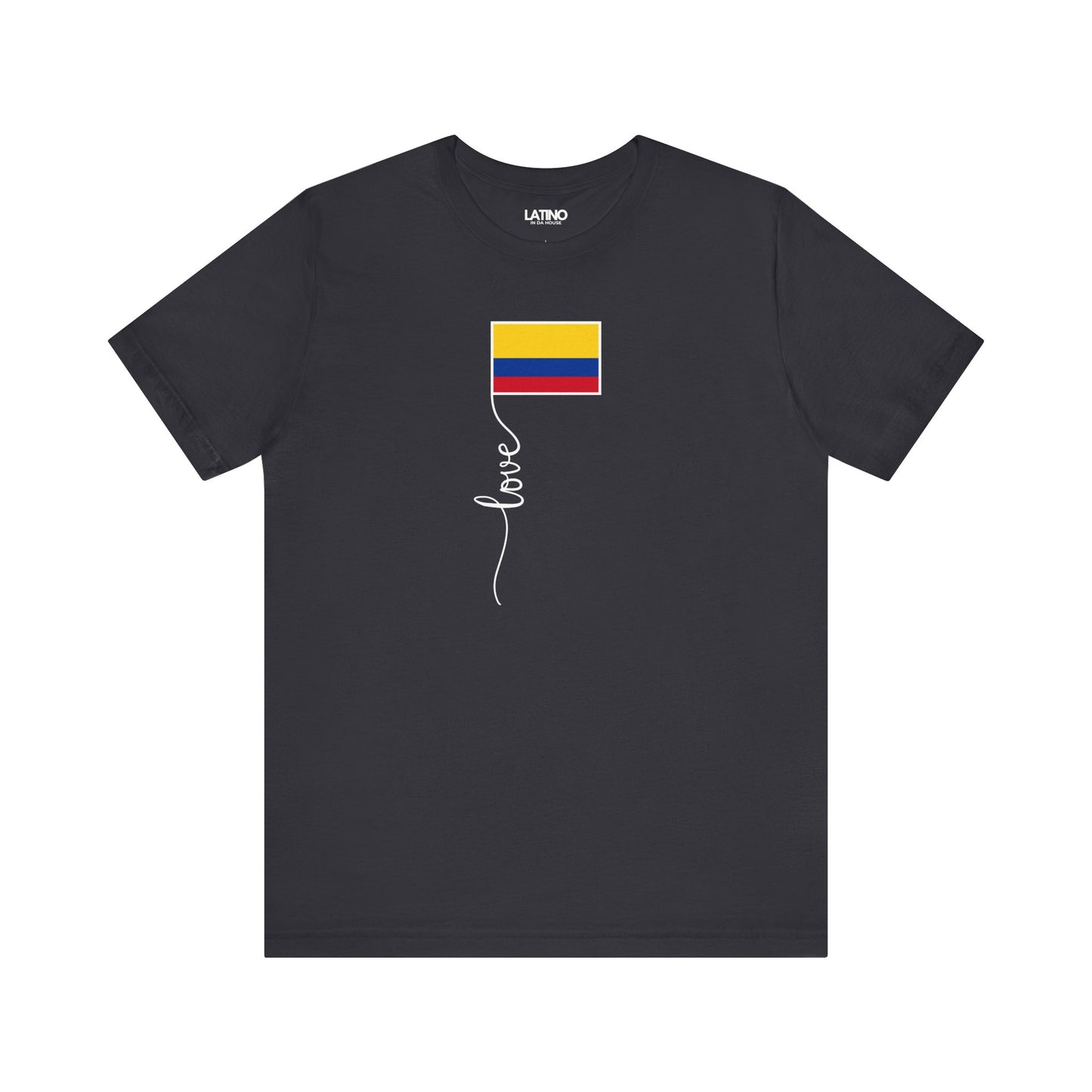 "Colombia Flag Love Script" T-Shirt