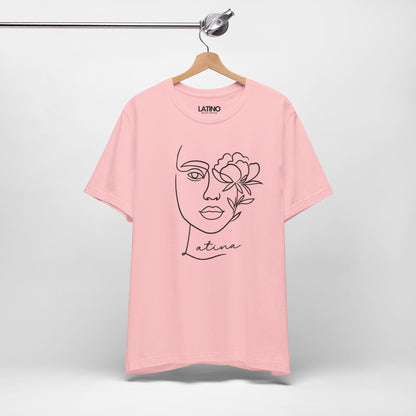 "Latina" Flower Line Art T-Shirt | Latina Tee
