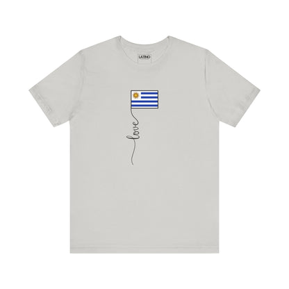 Uruguay Flag Love Script T-Shirt