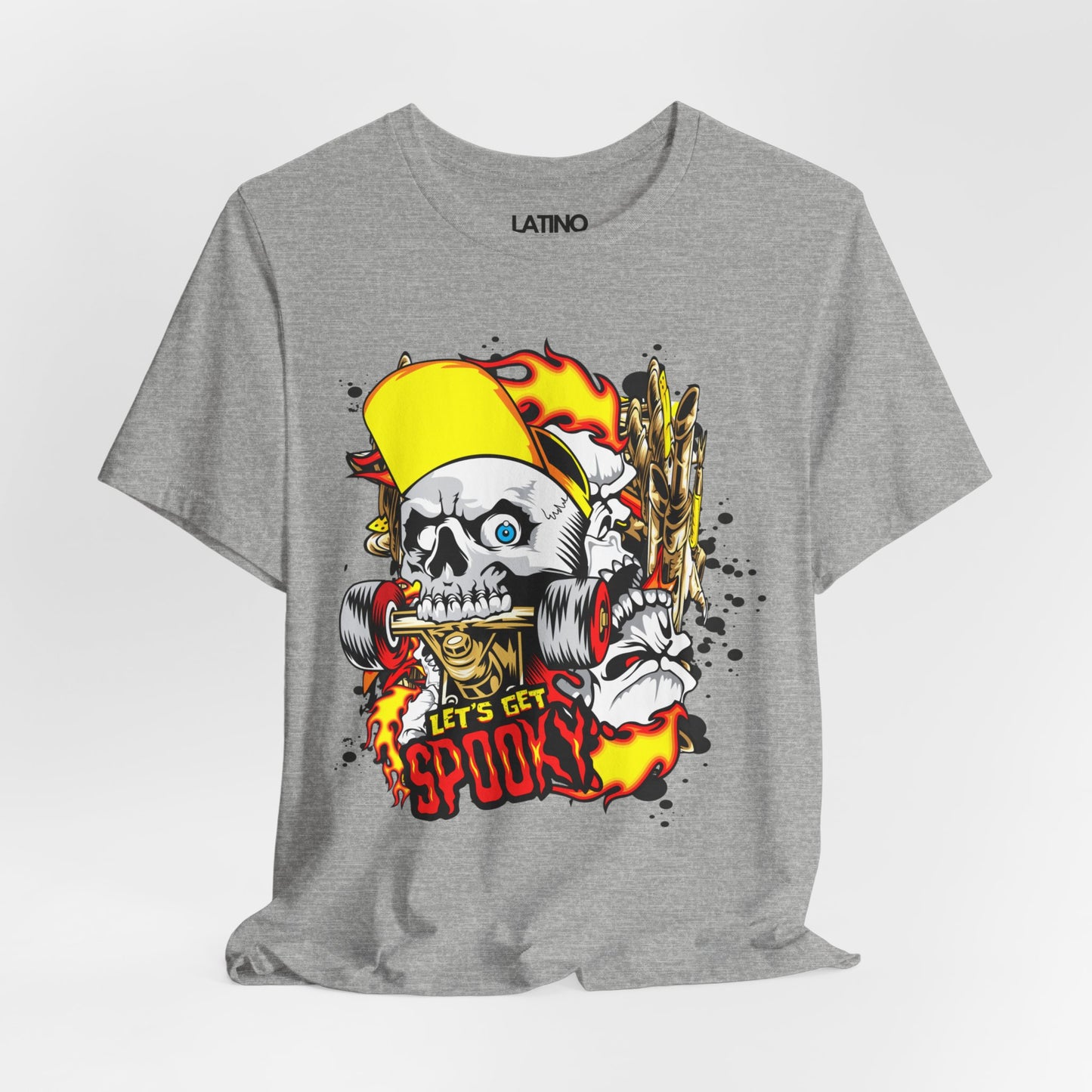 "Let's Get Spooky" Skater Skull T-Shirt