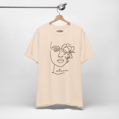 "Latina" Flower Line Art T-Shirt | Latina Tee