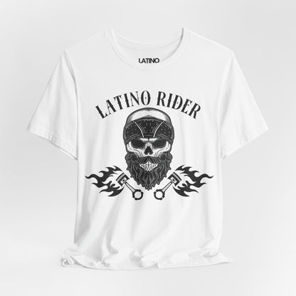 Latino Rider Skull & Flames T-Shirt