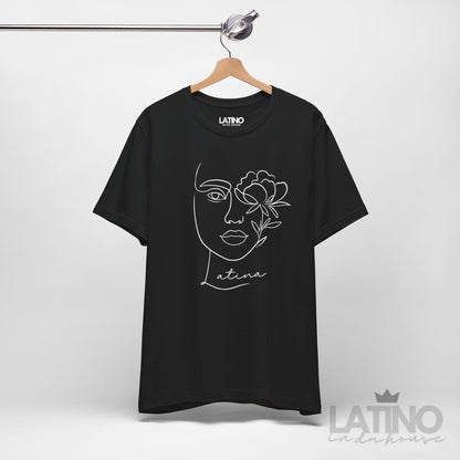 "Latina" Flower Line Art T-Shirt | Latina Tee