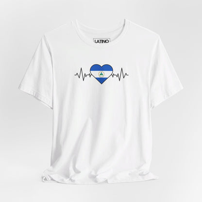 Nicaragua Flag with Life-Line T-Shirt