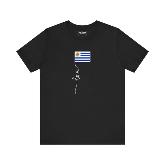 Uruguay Flag Love Script T-Shirt