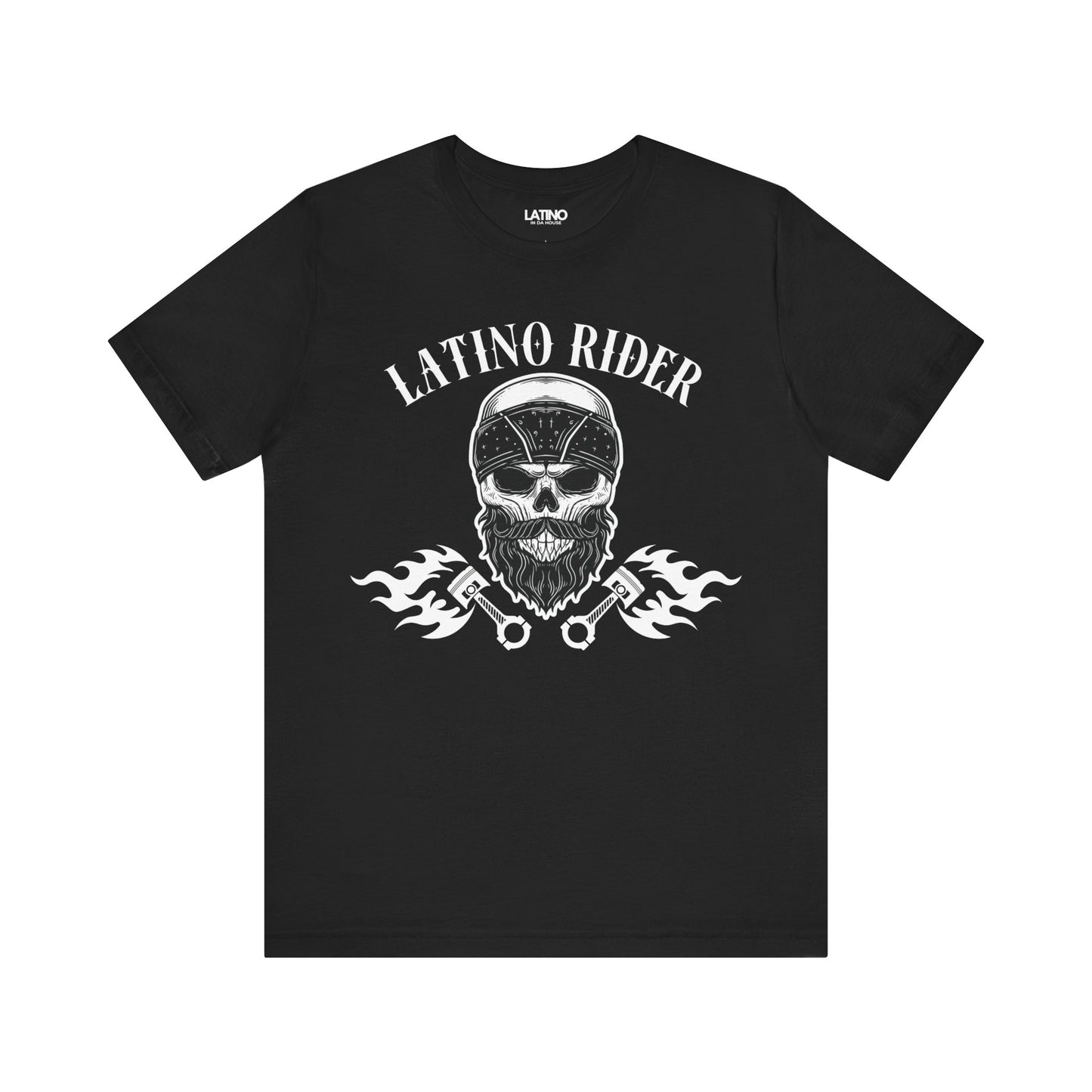 Latino Rider Skull & Flames T-Shirt