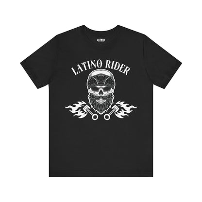 Latino Rider Skull & Flames T-Shirt