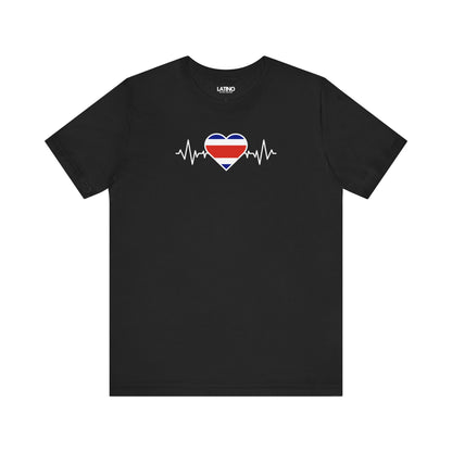 "Costa Rica Flag with Life-Line" T-Shirt