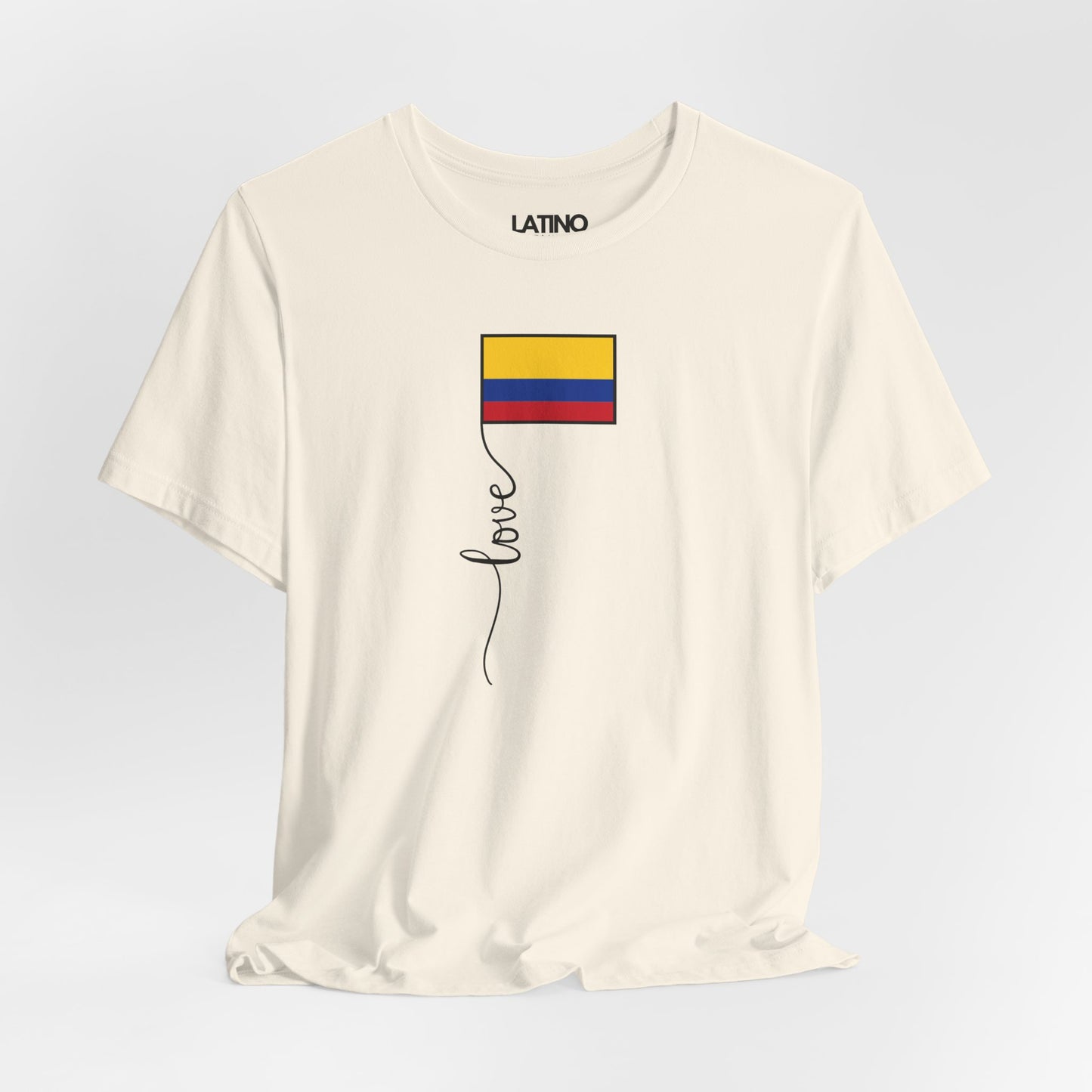 "Colombia Flag Love Script" T-Shirt