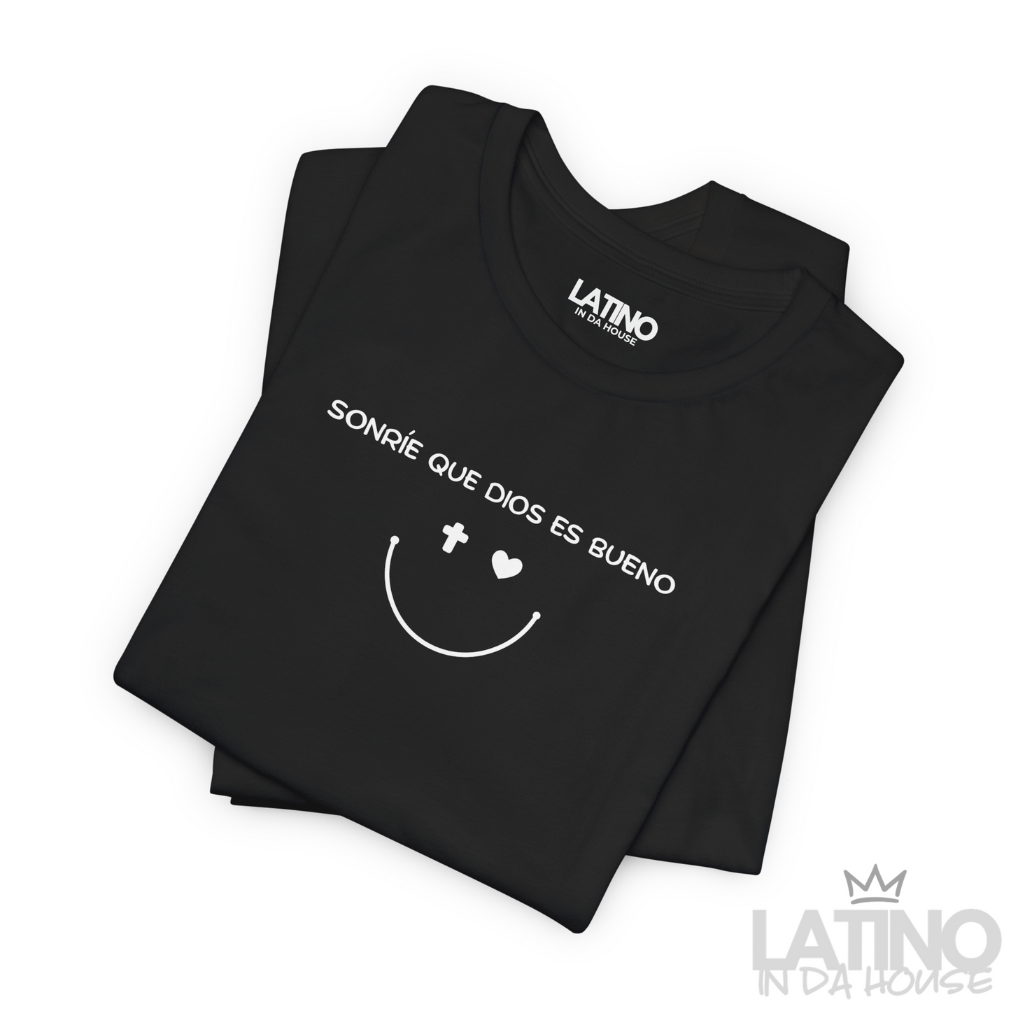 “Sonríe Dios Es Bueno” T-Shirt | Faith Tee