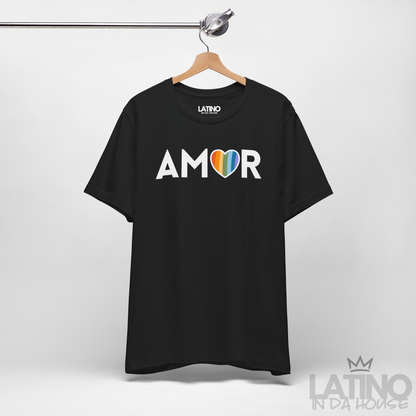 “AMOR” Pride Heart T-Shirt | LGBTQ+ Tee