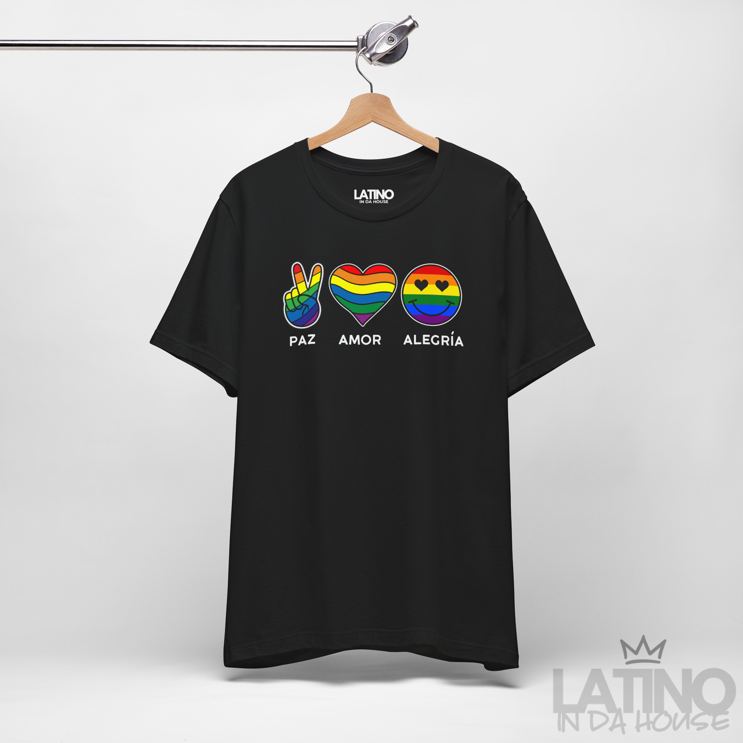 “Paz • Amor • Alegría” T-Shirt | Latino Pride