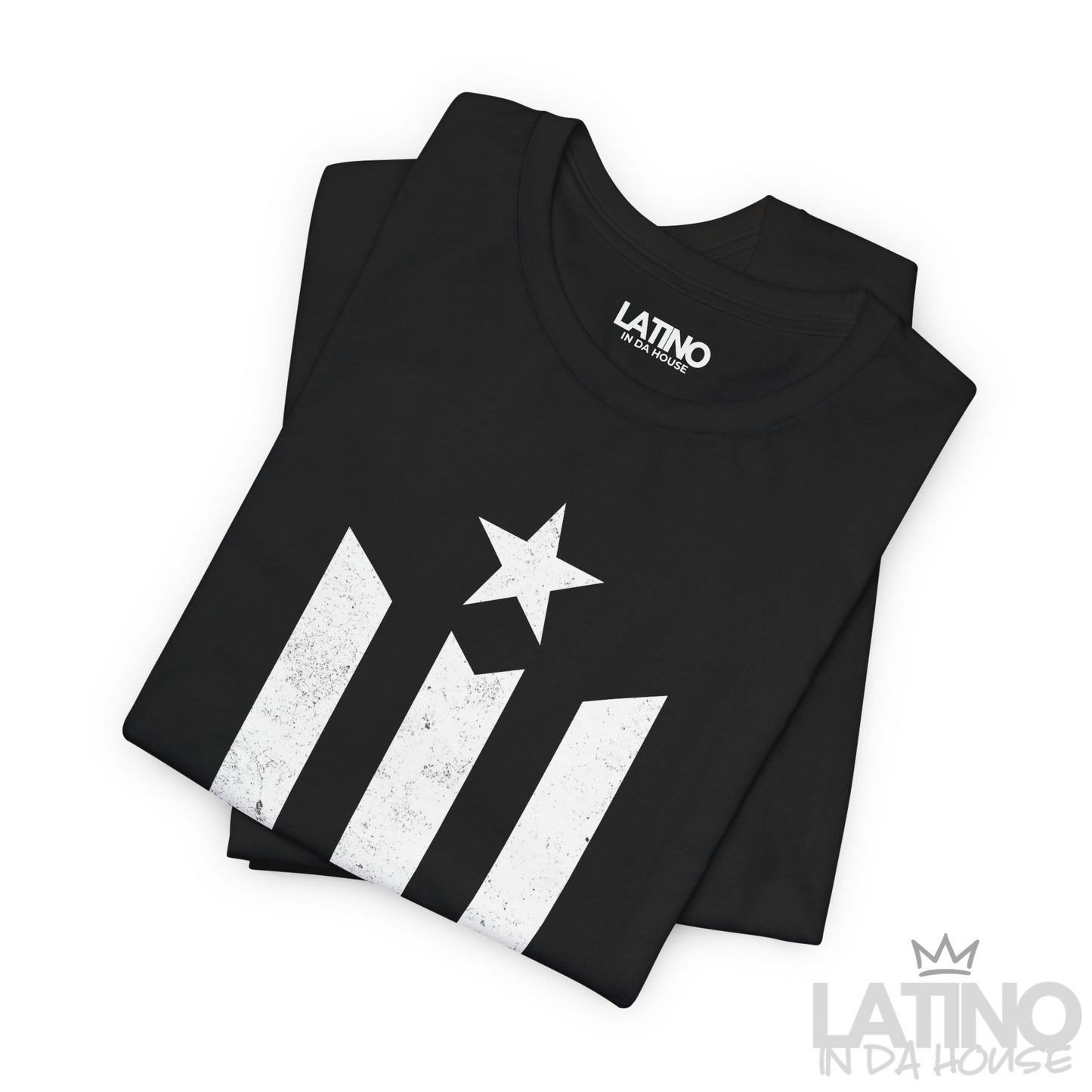 Black & White Puerto Rico Flag T-Shirt