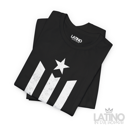 Black & White Puerto Rico Flag T-Shirt