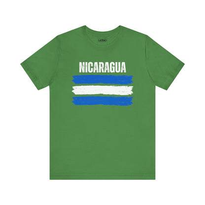 Nicaragua Brushstroke Flag T-Shirt