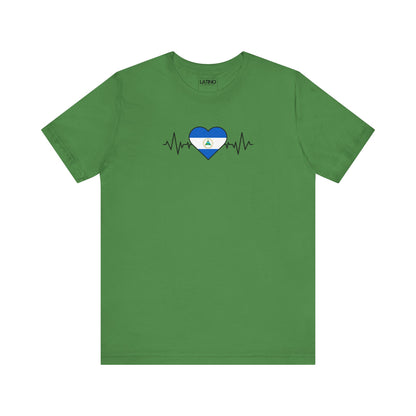 Nicaragua Flag with Life-Line T-Shirt