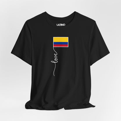 "Colombia Flag Love Script" T-Shirt