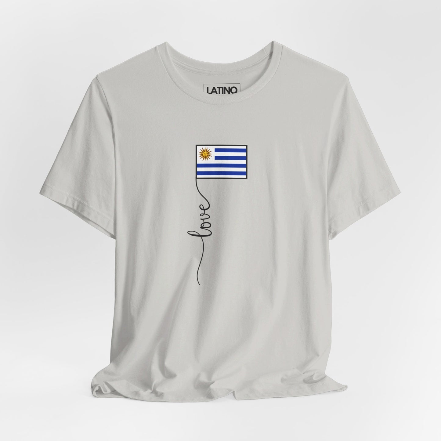 Uruguay Flag Love Script T-Shirt