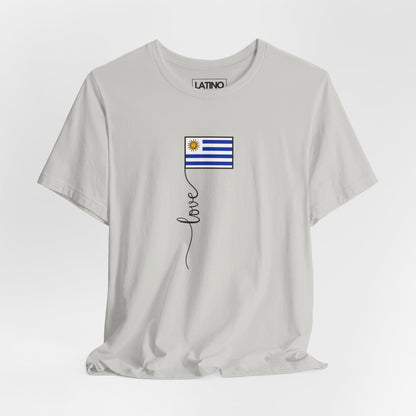 Uruguay Flag Love Script T-Shirt