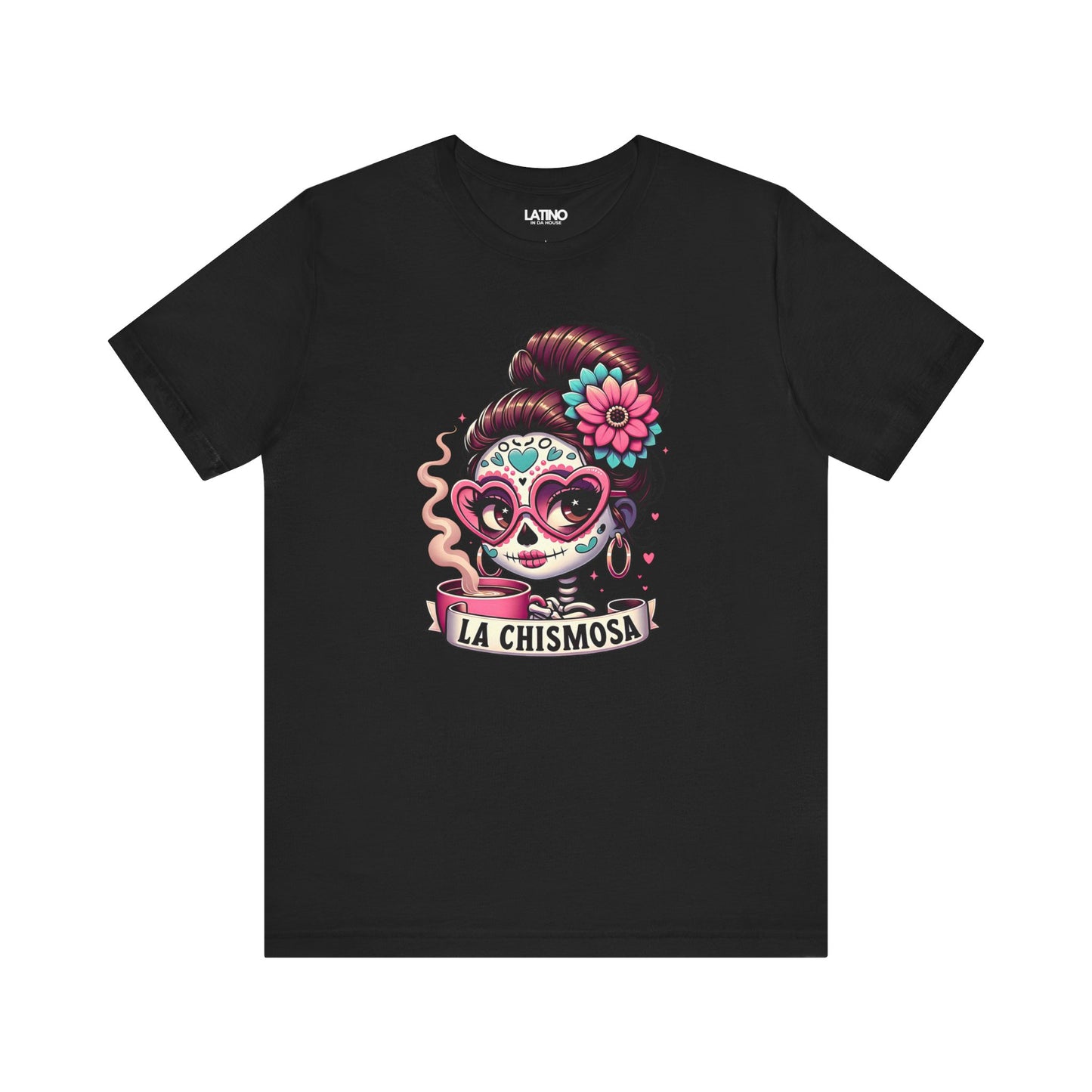 "La Chismosa Skull Y Cafecito" T-Shirt