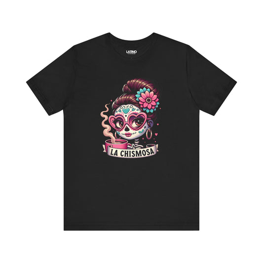 "La Chismosa Skull Y Cafecito" T-Shirt