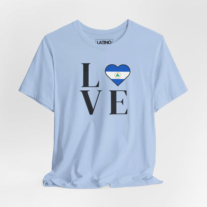 “LOVE” Heart Nicaragua Flag T-Shirt