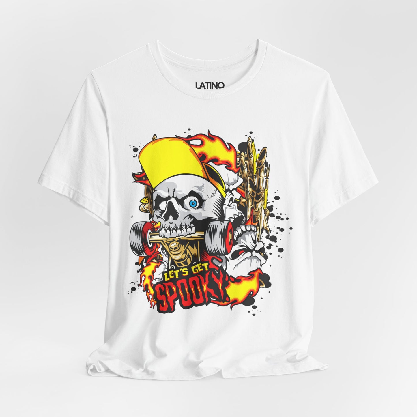 "Let's Get Spooky" Skater Skull T-Shirt