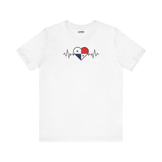 "Panama Heart Flag with Life-Line" T-Shirt